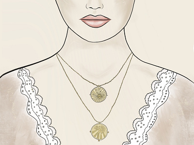 Jewelry For Wanderlust and Co branding design digitalart drawing fashionillustration illustration vector