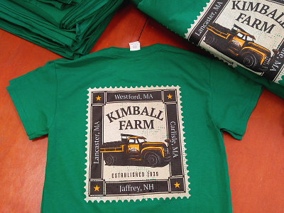 KF Vintage Stamp Screen Print apparel farm graphic ice cream illustration stamp truck tshirt vintage