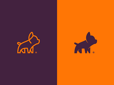 Visual Identity animal brand branding bulldog clean dog flat french icon idendity logo simbol vet veterinary