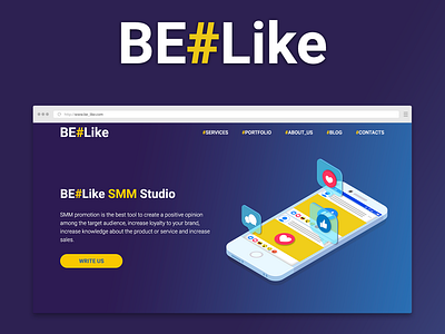 BE#Like SMM Studio design illustration ui ux web