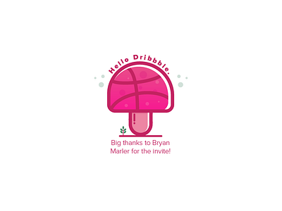 Hey Dribbble hellodribbble illustrator mushroom vector art