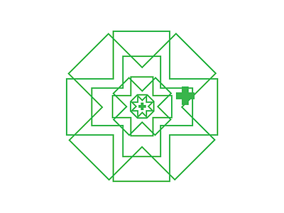 Blum+ Brand Art branding fractal geometry green identity logo minimalist shape simple star swiss