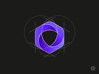 Guardor icon [GRID] aiste brand branding branding agency geometry gradient grid logo icon illustration logo logo design logo mark minimal negative space protect purple shield logo simple logo startup tieatie