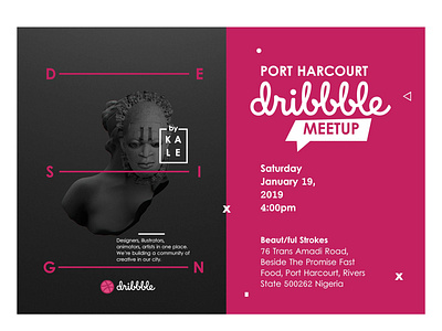 PortHarcourt Dribble Meetup character design identity illustration