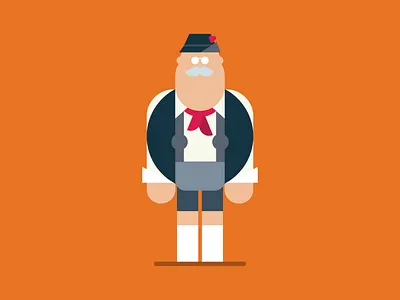 Bavarian man bavarian character character design flatvector illustration illustrator vector