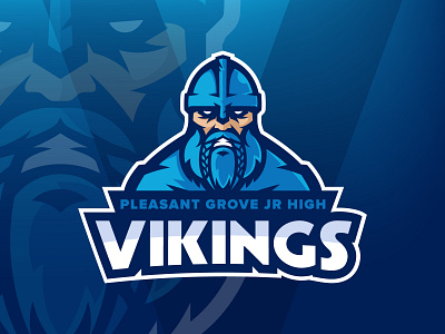 Pleasant Grove Jr High Vikings Rebrand beard football helmet high school nfl rebrand school sports vikings warrior