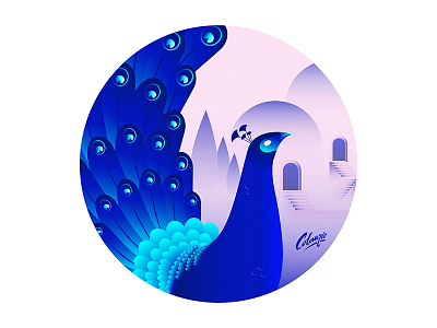 Paon bird illustration paon peacock vector