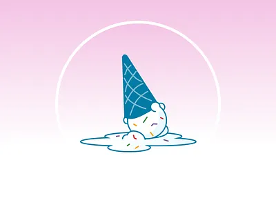 Whoops bummer ice cream illustration