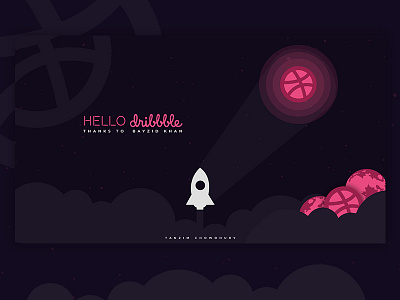 Hello Dribbble!! bangladesh debut debuteshot debutshot design icon illustraiton illustration landingpage tanzim typography vector web