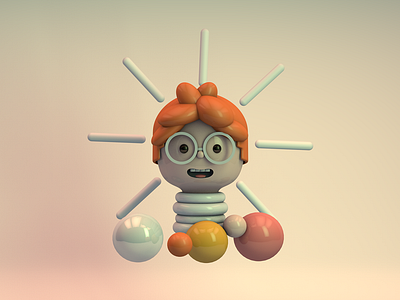 TheLittleFace 3d animation character cinema 4d colours design illustration