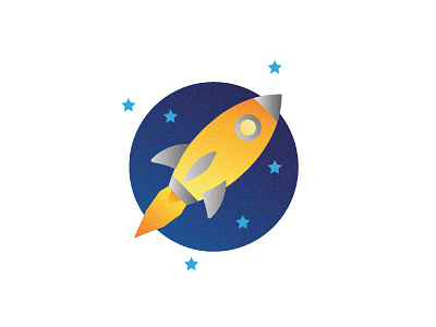 Rocket Illustration colorful design icon illustration illustrator logo rocket space stars vector