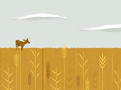 Sunshine and a wild heart I adventure clouds deer illustration inspirational light nature outdoors shadows summer sunshine vector