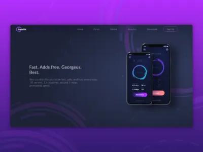 Free VPN 3d design appdesign landing page mock up ui ux vpn web design