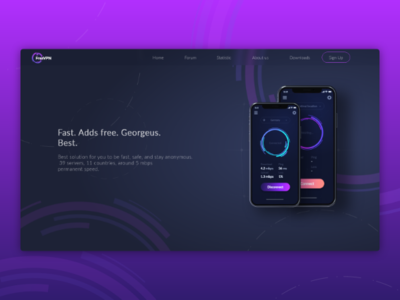 Free VPN 3d design appdesign landing page mock up ui ux vpn web design