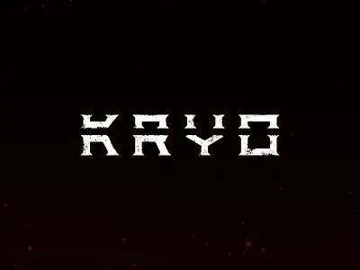 Kryo logo black brand branding clean gaming japan letter logotype minimal samurai twitch type