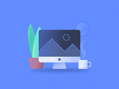 Computer Icon computer design desk icon illustration ui ux vector