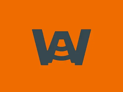 W + Construction branding clean cone construction logo logo challenge logo design monogram negative space security