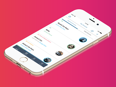 TrackR Device List app branding design ios iphone mobile ui ux