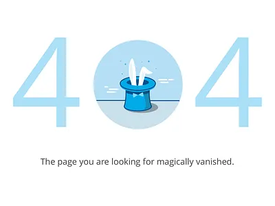 404 bunny hat illustration magic