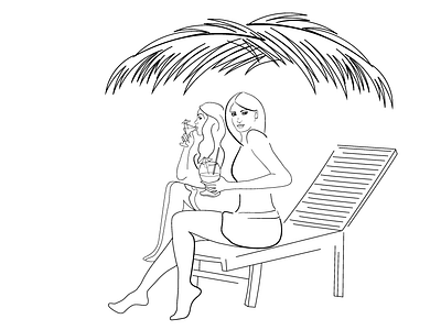 Party banner design flat friend friendship girl glass illustration line palm vector web