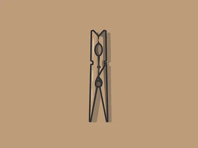 Peg it clip clothes dribbble flat icon line old peg pegs shot sun washing wood