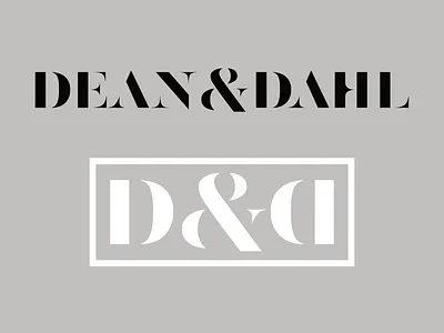 Dean&Dahl black and white branding dahl dean deandahl identity identity design interior design logo logo design minimalist