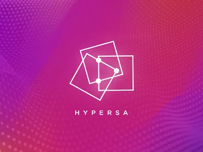 HYPERSA glow gotham gradient mesh high tech icon iconography logo logomark purple tech
