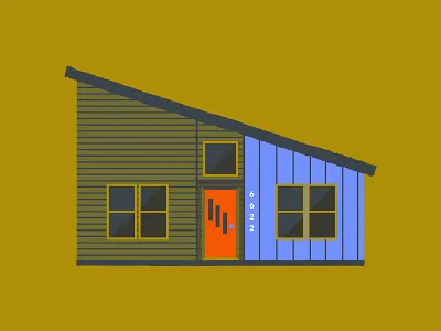 1:5 Scale House architechture architect architectural design architectural rendering house house illustration illustration mid century modern house neutra