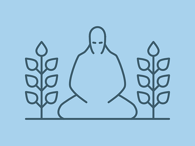 Garden Ninja affinity designer download garden illustration meditation ninja zen