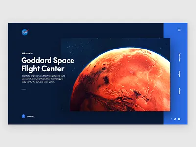 Nasa - Landing Page design font interaction ui website