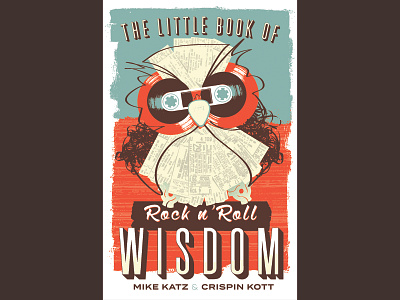 Cover Illustration - The Little Book of Rock n Roll Wisdom color design graphic illustration illustrations music owls rock and roll type typography