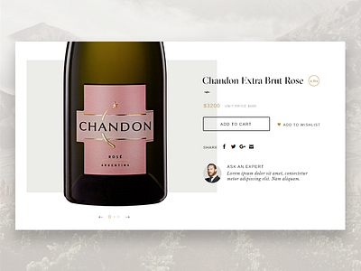 Moet - Product Page design ecommerce product page typography ui ux website