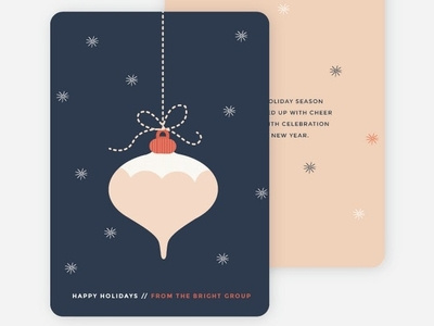 Holiday Ornament | 2014 Paper Culture 5x7 card card design christmas christmas card clean design graphic design holiday holiday card holiday cards holiday season illustration minimal minimalist print simple type typography