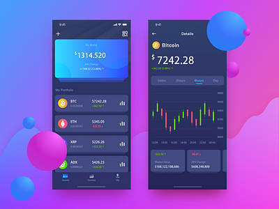 Crypto application app crypto cryptocoin design interface mobile product ui ui ux