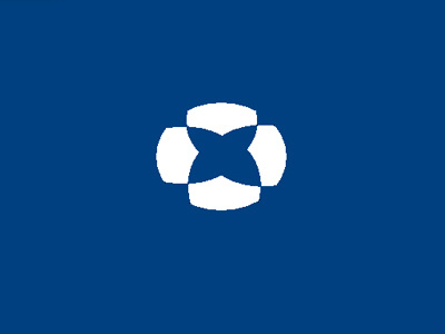 X - Flower brand circle flower logo x