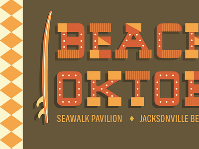 Oktoberfest wordmark branding festival design illustrator oktoberfest surfboard