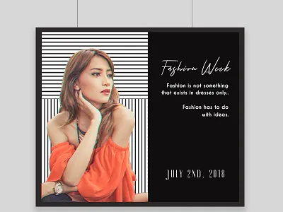 Fashion Week 3d retro fashion poster retro look