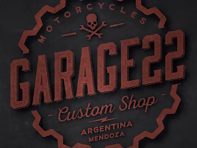 Garage22 branding design logo motorcycle