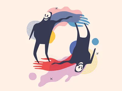 Exploration .02 flow illustration movement skull