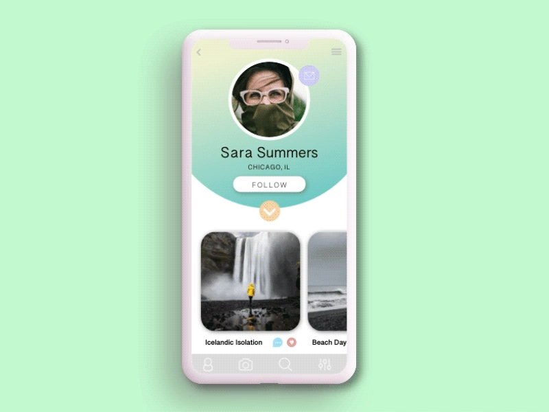 Daily UI Challenge #006 User Profile 006 app app design dailyui dailyui006 gif interaction mobile app profile user user interface user profile ux design