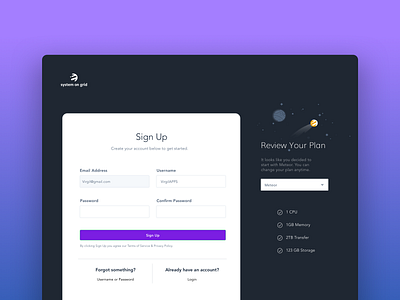 Signup austin blue cloud consumer design enterprise flat form icon minimal pricing productdesign saas sign up ui ux