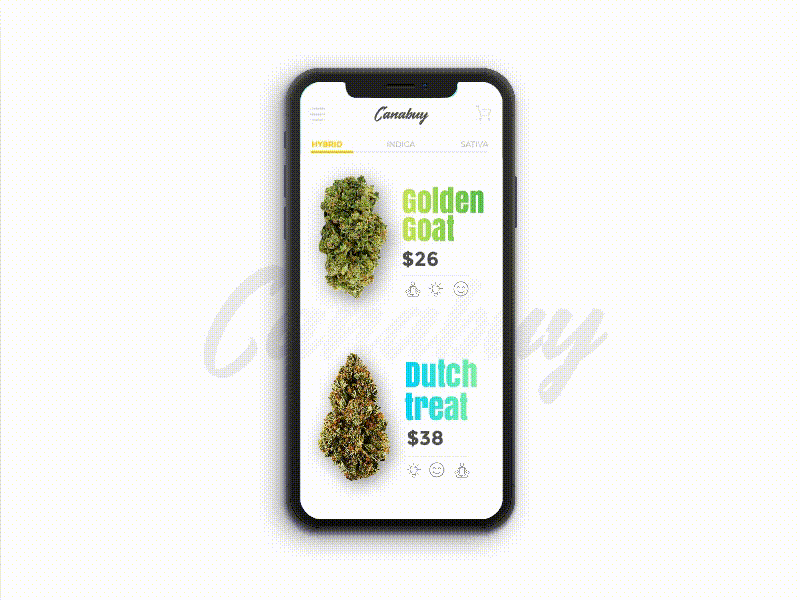 Canabuy Listing Animation 2018 animation canabuy cannabis concept design gif marijuana minimal trend