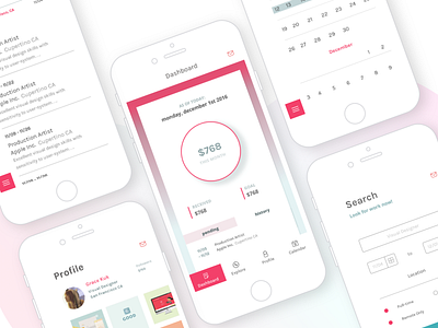 Freely App branding design interaction design mobile product design typography ui ux