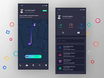 Child Monitoring Apps appdesign design iphone iphonex iphone10 photoshop ui ux x