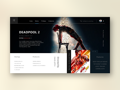 IYST Entertainment Database Site concept design games landing layout movie ui uiux web website