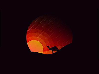 Dessert illustration camel colourful creative dessert digital illustration editorial gradient gradients illustration illustrator sun sunset ui ux vector vector illustration