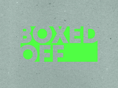 Boxed off type box brand design illustration illustrator logo logos logotype type typography ui ux vector vector design web design