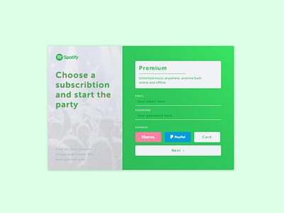 Daily UI - Subscribe dailyui design spotify subscribe ui ux web