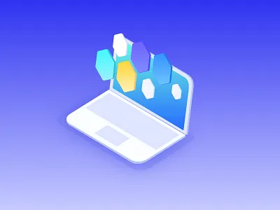 isometric web 2.5d illustration ui web