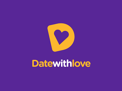 Date with Love Brand Identity branding branding agency color design illustration logo minimal purple ui yellow